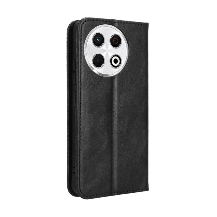 For Tecno Spark 30 Pro 4G Magnetic Buckle Retro Texture Leather Phone Case