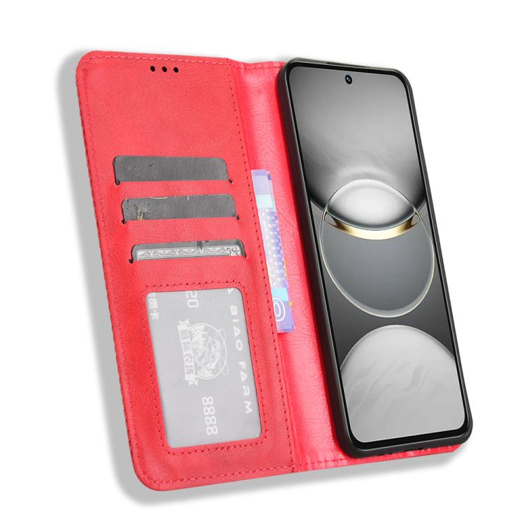 For Tecno Spark 30 Pro 4G Magnetic Buckle Retro Texture Leather Phone Case