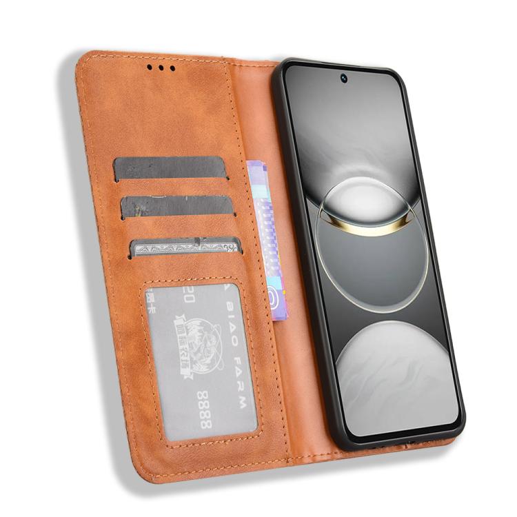 For Tecno Spark 30 Pro 4G Magnetic Buckle Retro Texture Leather Phone Case