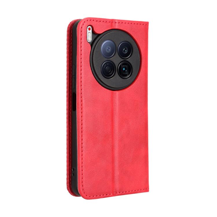 For Tecno Camon 40 Premier 5G Magnetic Buckle Retro Texture Leather Phone Case