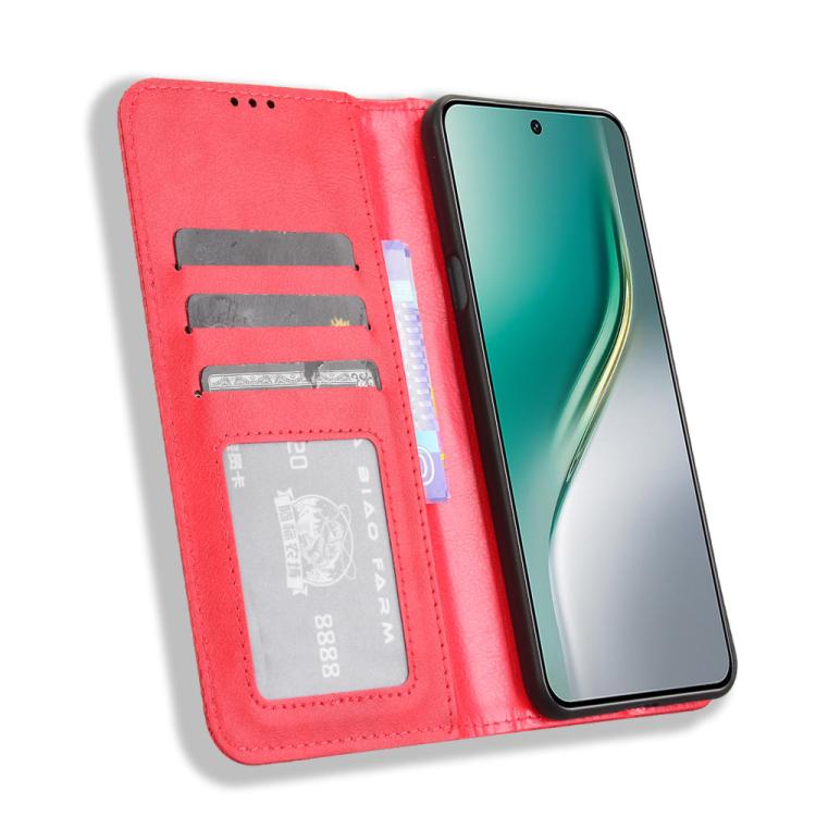 For Tecno Camon 40 Premier 5G Magnetic Buckle Retro Texture Leather Phone Case