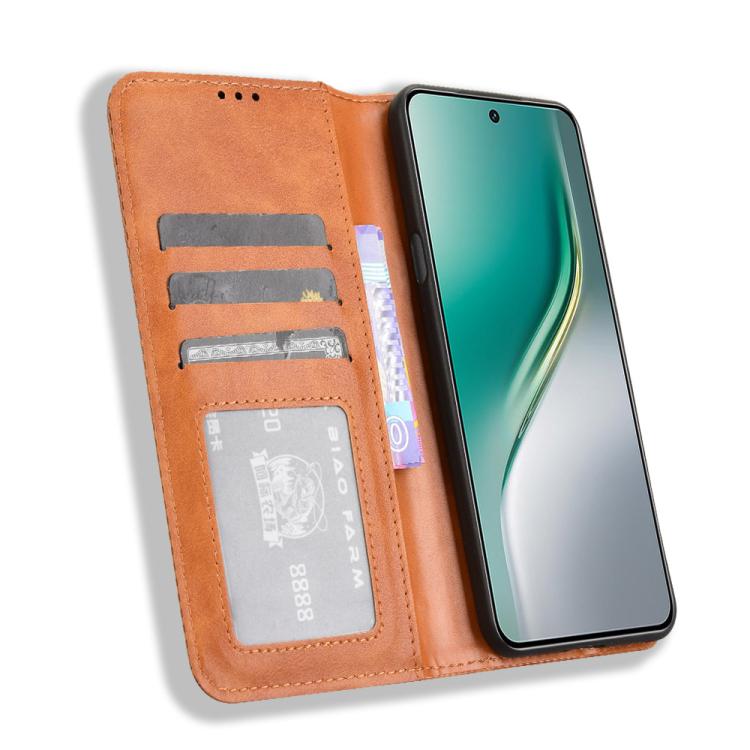 For Tecno Camon 40 Premier 5G Magnetic Buckle Retro Texture Leather Phone Case