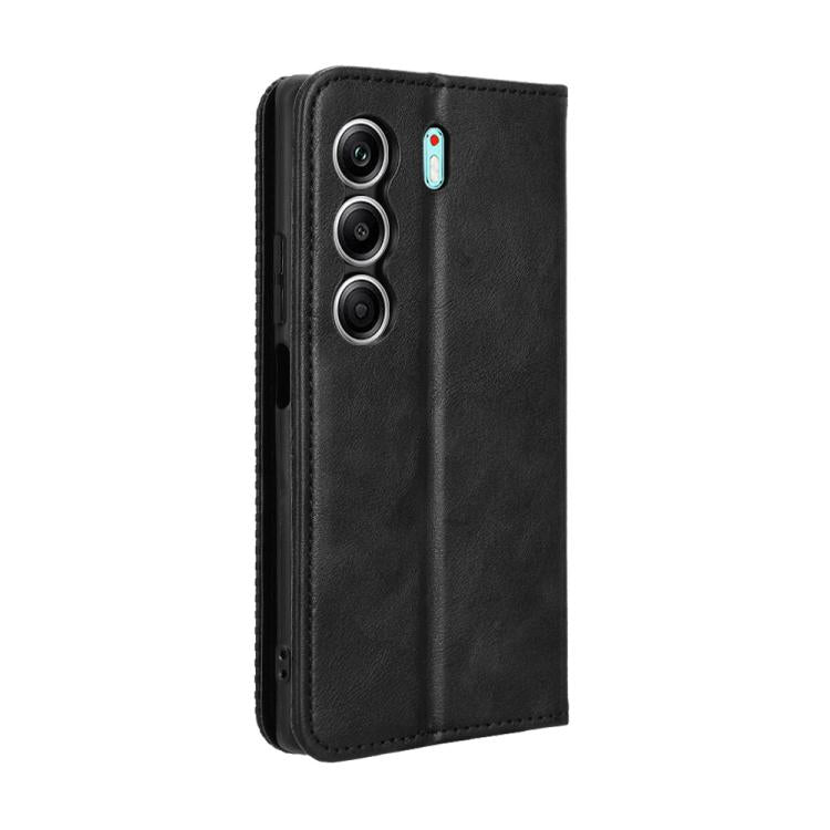For Tecno Camon 40 Pro 4G / 5G Magnetic Buckle Retro Texture Leather Phone Case