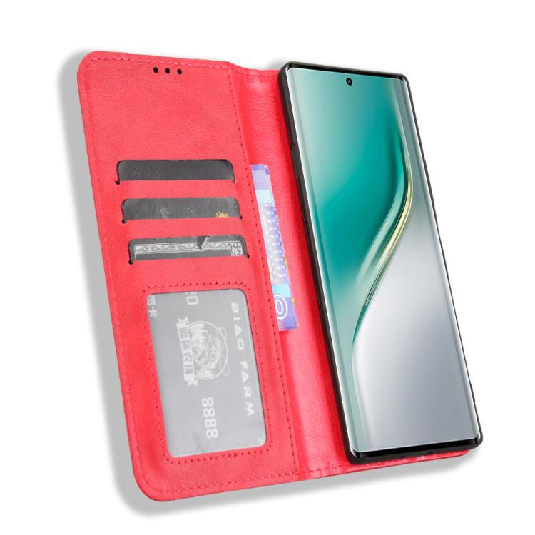 For Tecno Camon 40 4G Magnetic Buckle Retro Texture Leather Phone Case