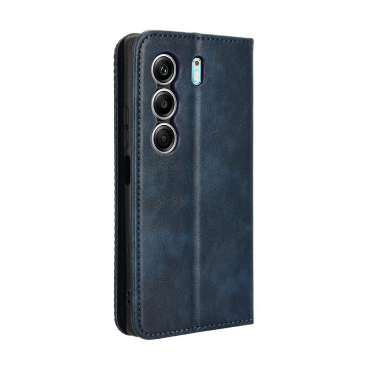 For Tecno Camon 40 4G Magnetic Buckle Retro Texture Leather Phone Case