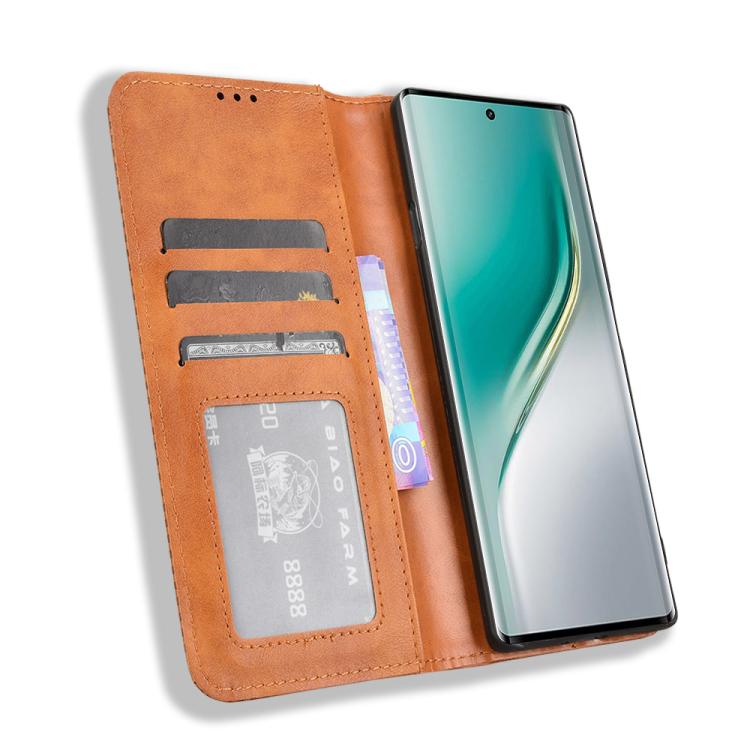 For Tecno Camon 40 4G Magnetic Buckle Retro Texture Leather Phone Case