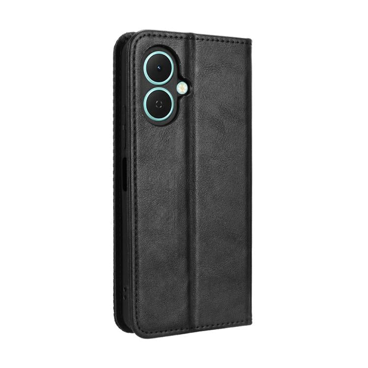 For Tecno Spark Go 2 4G Magnetic Buckle Retro Texture Leather Phone Case