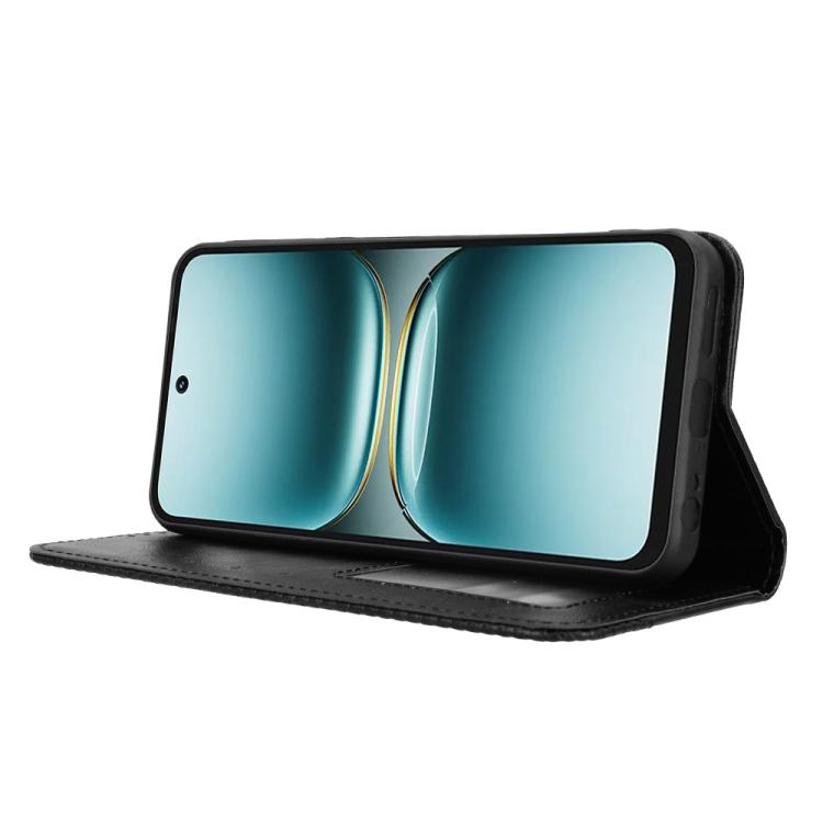 For Tecno Spark Go 2 4G Magnetic Buckle Retro Texture Leather Phone Case