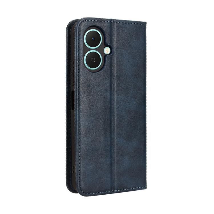 For Tecno Spark Go 2 4G Magnetic Buckle Retro Texture Leather Phone Case