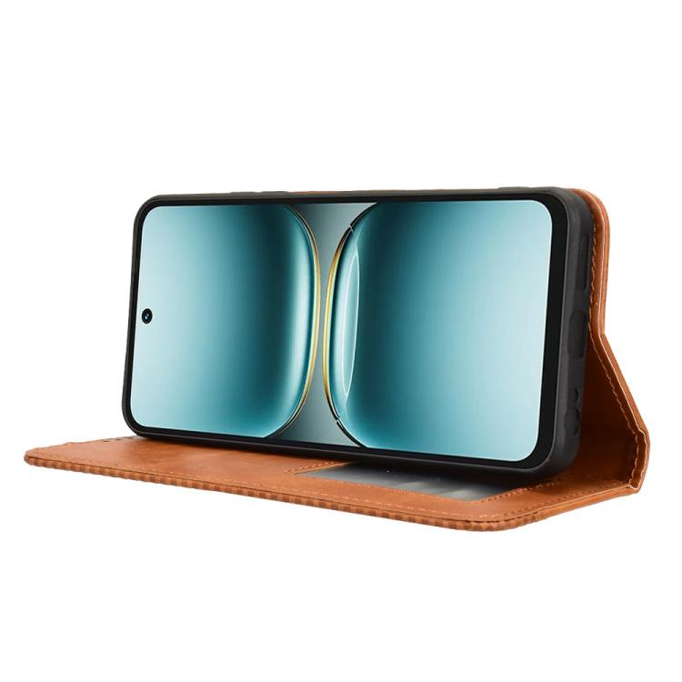 For Tecno Spark Go 2 4G Magnetic Buckle Retro Texture Leather Phone Case