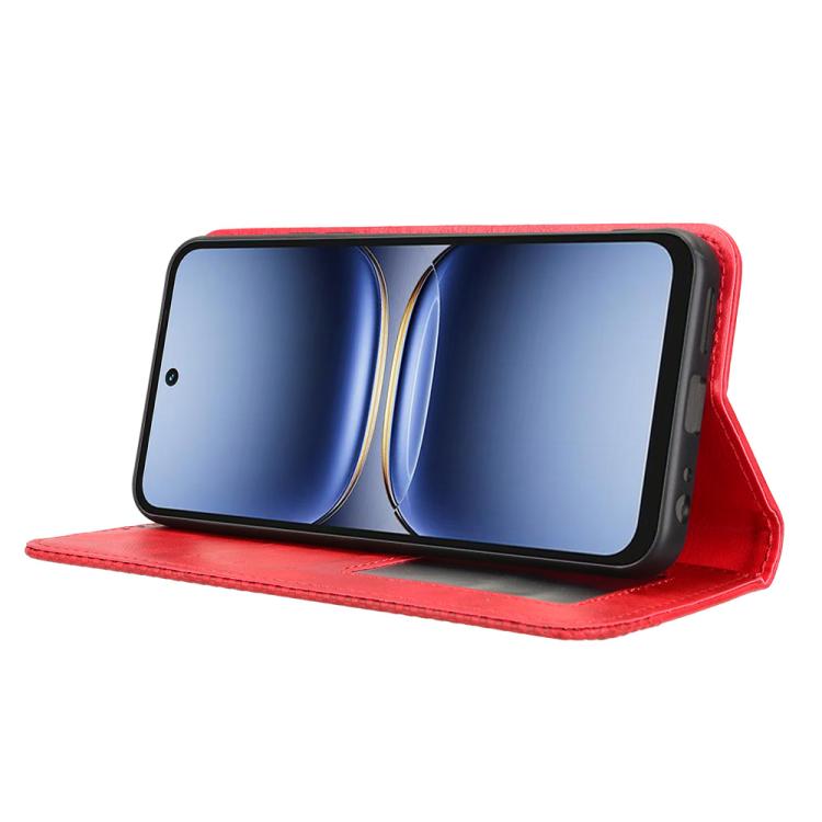 For Tecno Spark 40 4G Magnetic Buckle Retro Texture Leather Phone Case