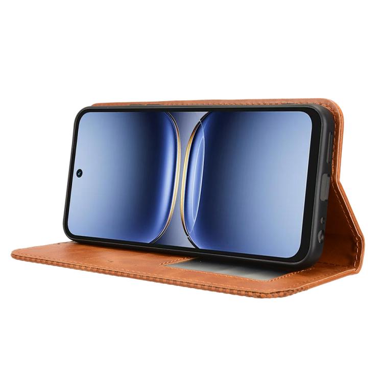 For Tecno Spark 40 4G Magnetic Buckle Retro Texture Leather Phone Case