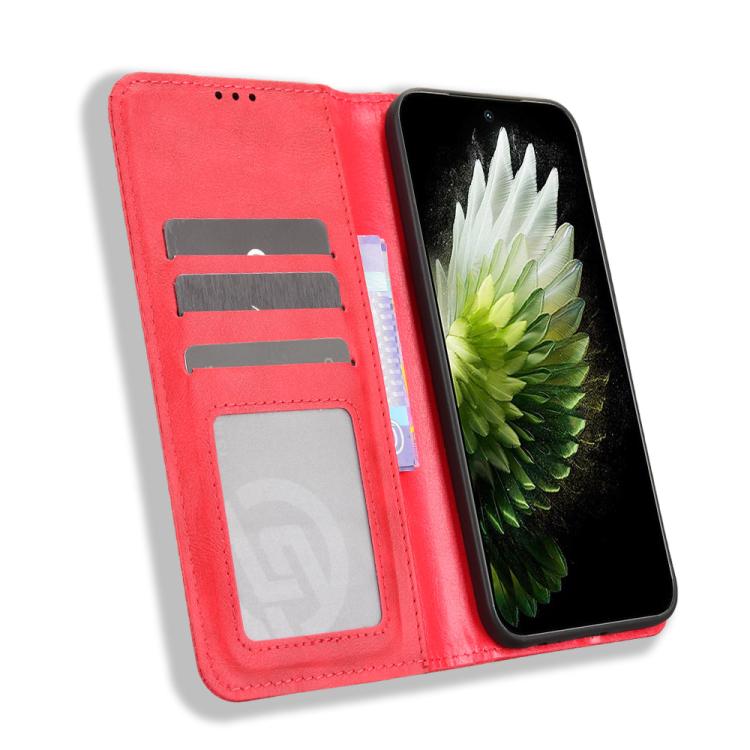 For Tecno Spark 40 Pro 4G Magnetic Buckle Retro Texture Leather Phone Case