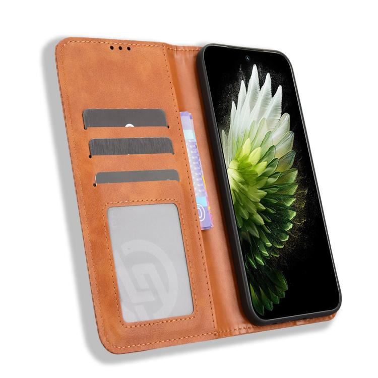 For Tecno Spark 40 Pro 4G Magnetic Buckle Retro Texture Leather Phone Case