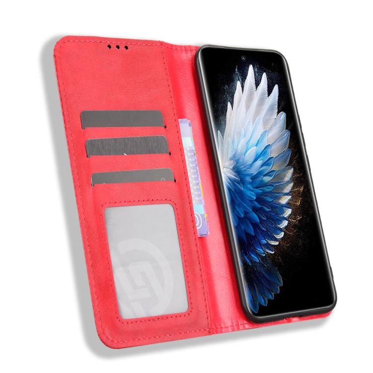 For Tecno Spark 40 Pro+ 4G Magnetic Buckle Retro Texture Leather Phone Case