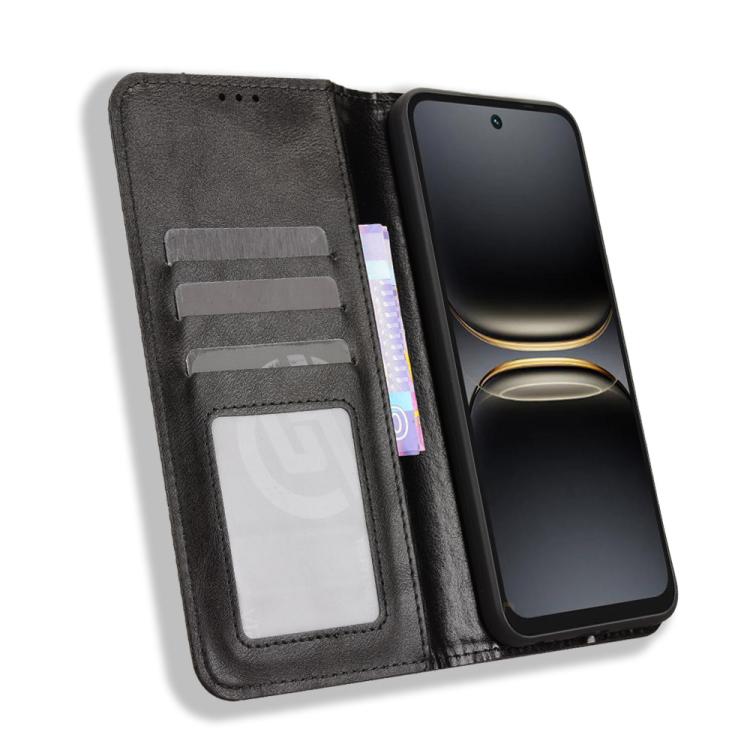 For Tecno Spark 40C Magnetic Buckle Retro Texture Leather Phone Case