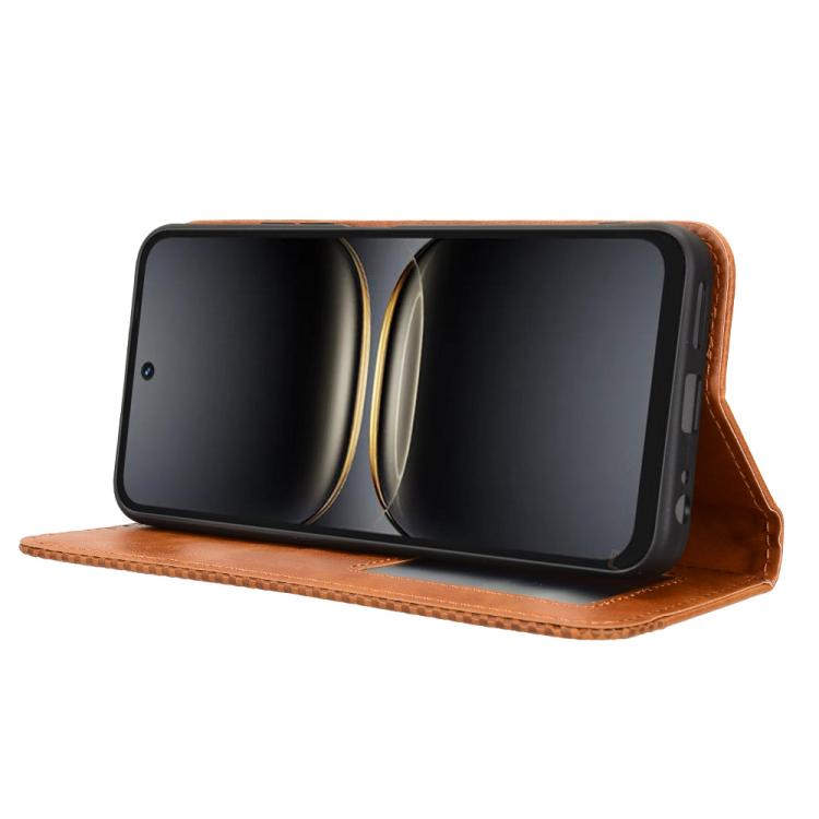 For Tecno Spark 40C Magnetic Buckle Retro Texture Leather Phone Case