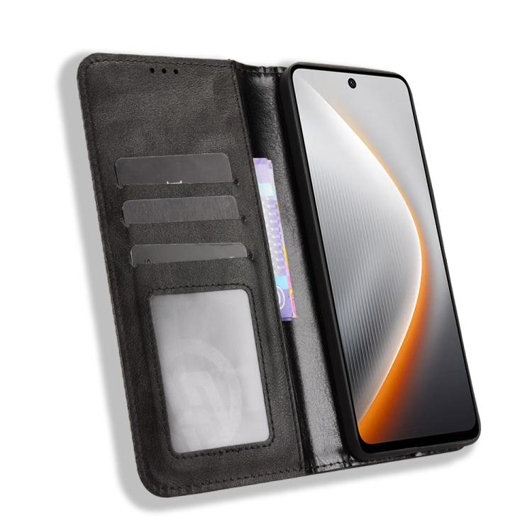 For Tecno Pova 7 5G Magnetic Buckle Retro Texture Leather Phone Case