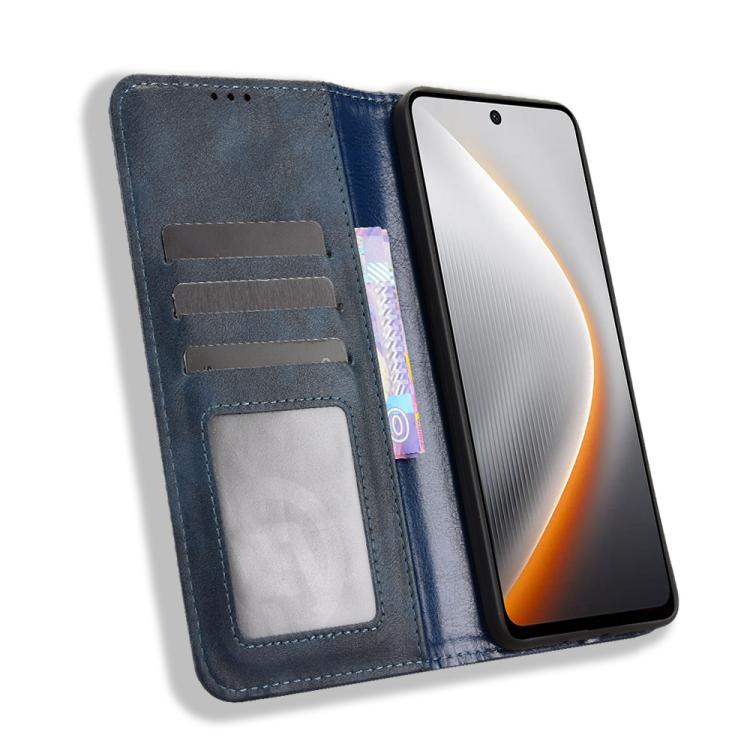 For Tecno Pova 7 5G Magnetic Buckle Retro Texture Leather Phone Case