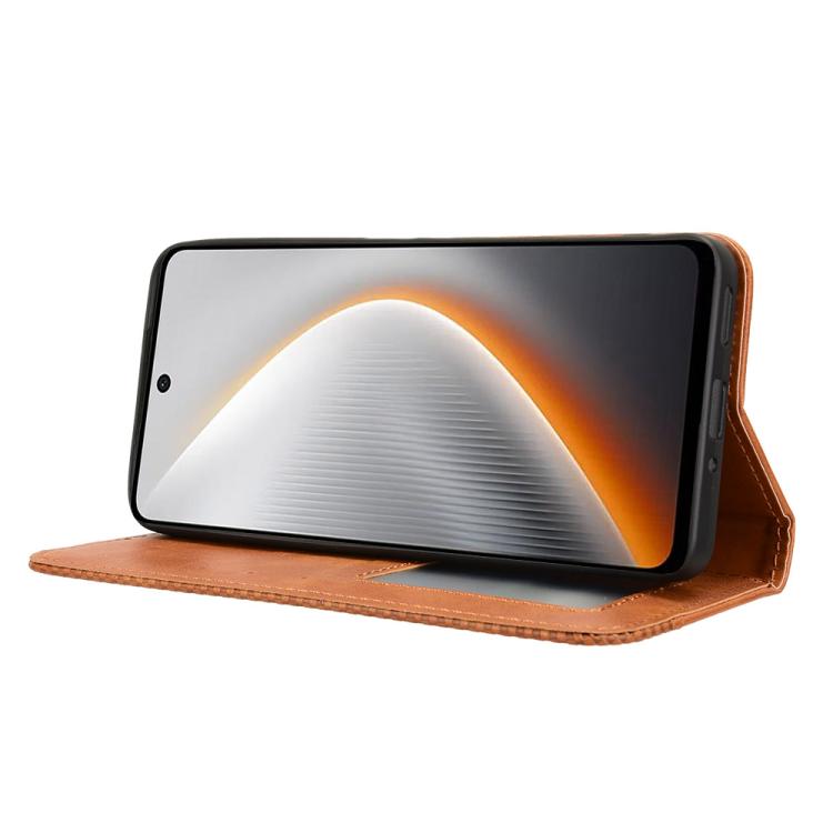 For Tecno Pova 7 5G Magnetic Buckle Retro Texture Leather Phone Case