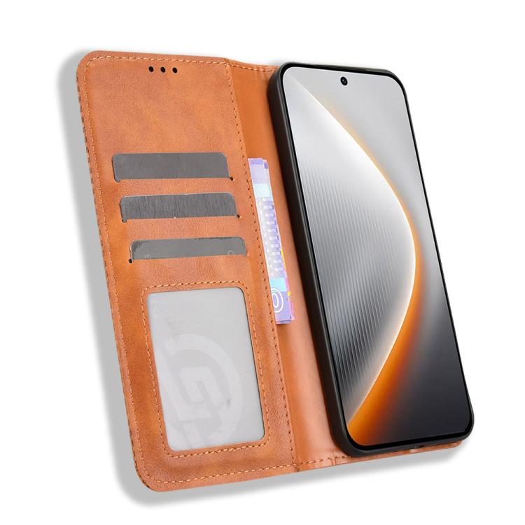 For Tecno Pova 7 Pro 5G Magnetic Buckle Retro Texture Leather Phone Case