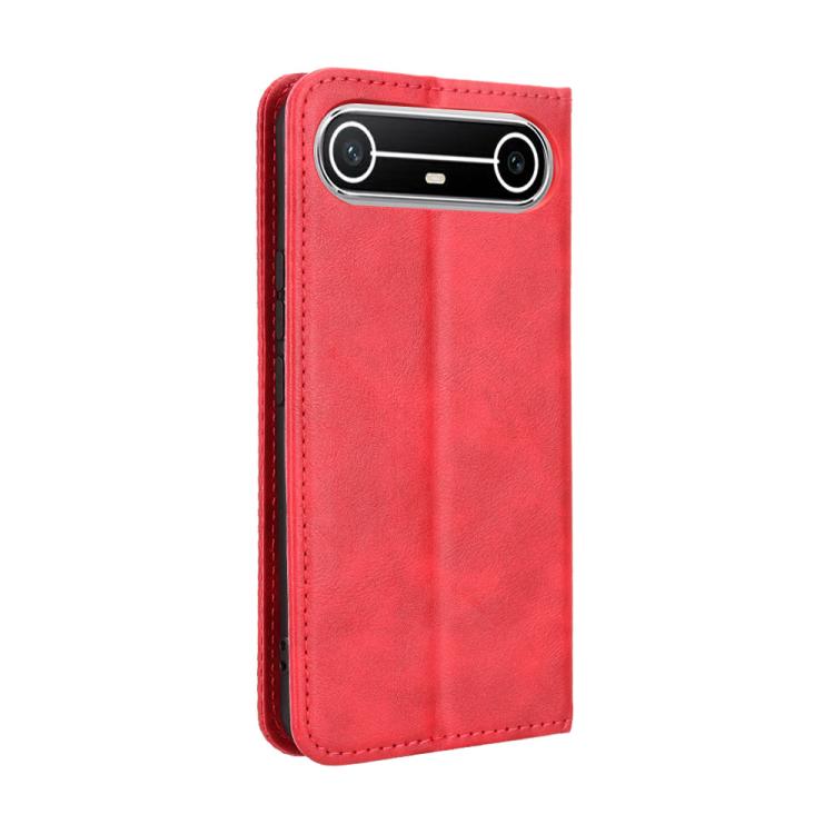 For Tecno Spark Slim Magnetic Buckle Retro Texture Leather Phone Case