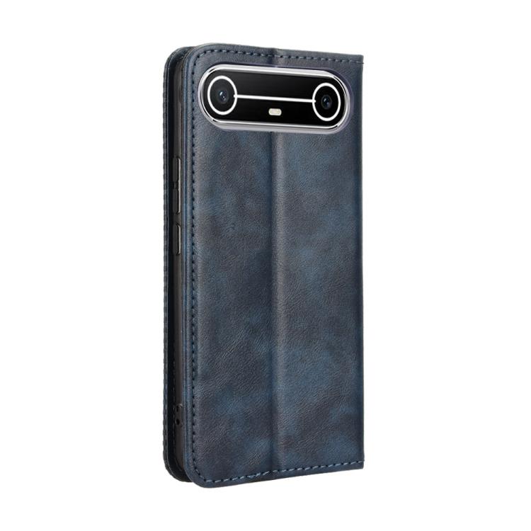 For Tecno Spark Slim Magnetic Buckle Retro Texture Leather Phone Case