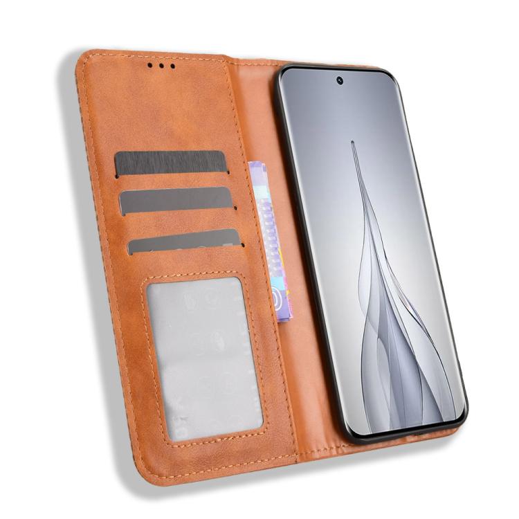 For Tecno Spark Slim Magnetic Buckle Retro Texture Leather Phone Case