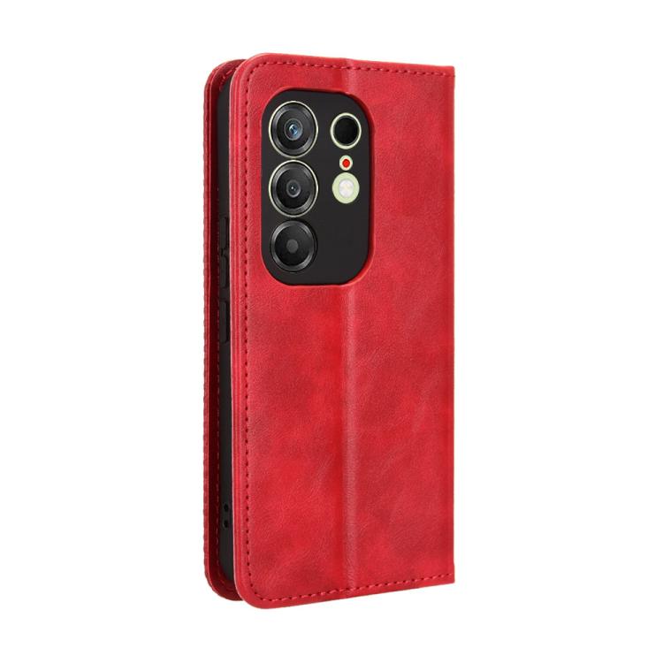 For Tecno Camon 50 4G Magnetic Buckle Retro Texture Leather Phone Case