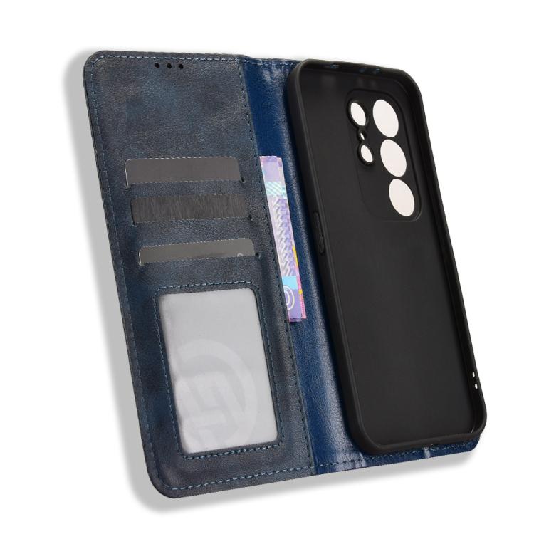 For Tecno Camon 50 4G Magnetic Buckle Retro Texture Leather Phone Case