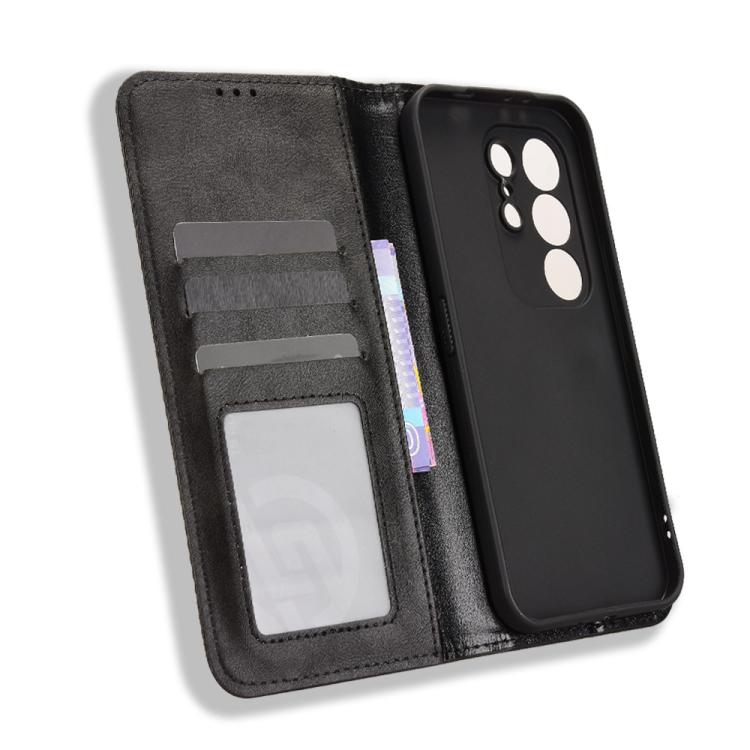 For Tecno Camon 50 Pro 4G Magnetic Buckle Retro Texture Leather Phone Case