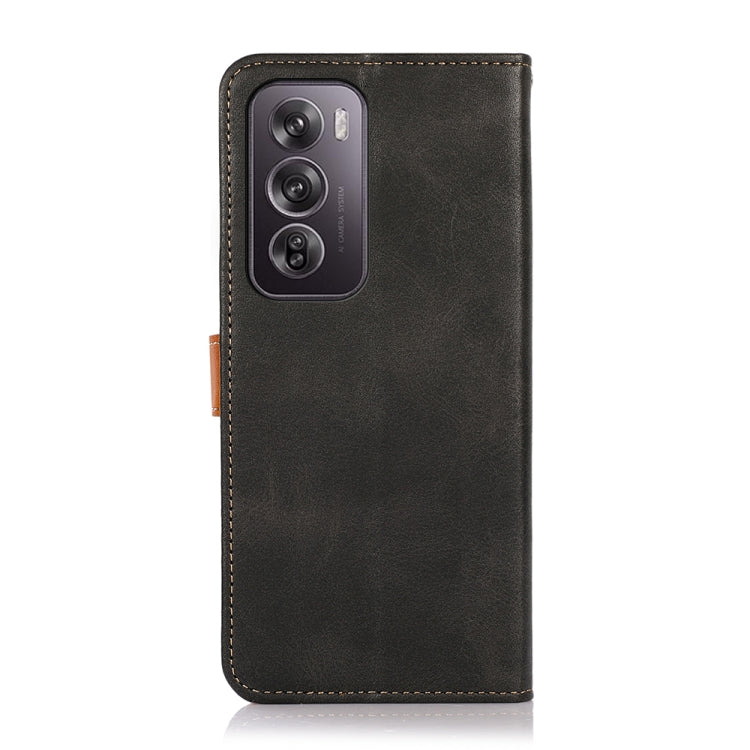 For OPPO Reno12 Pro 5G Global KHAZNEH Dual-color Cowhide Texture Flip Leather Phone Case