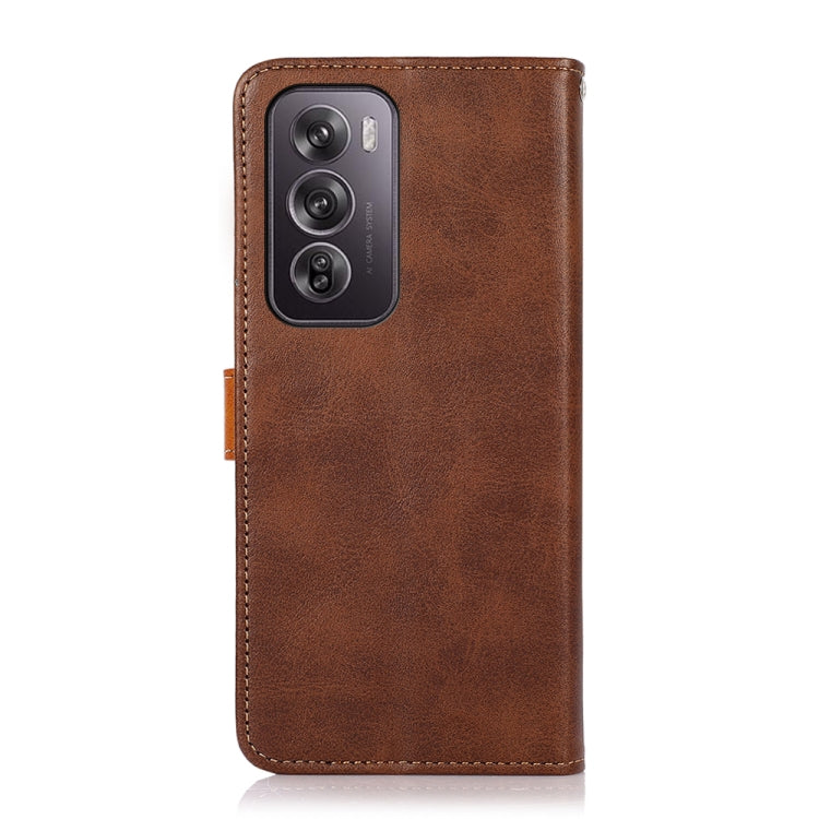 For OPPO Reno12 Pro 5G Global KHAZNEH Dual-color Cowhide Texture Flip Leather Phone Case