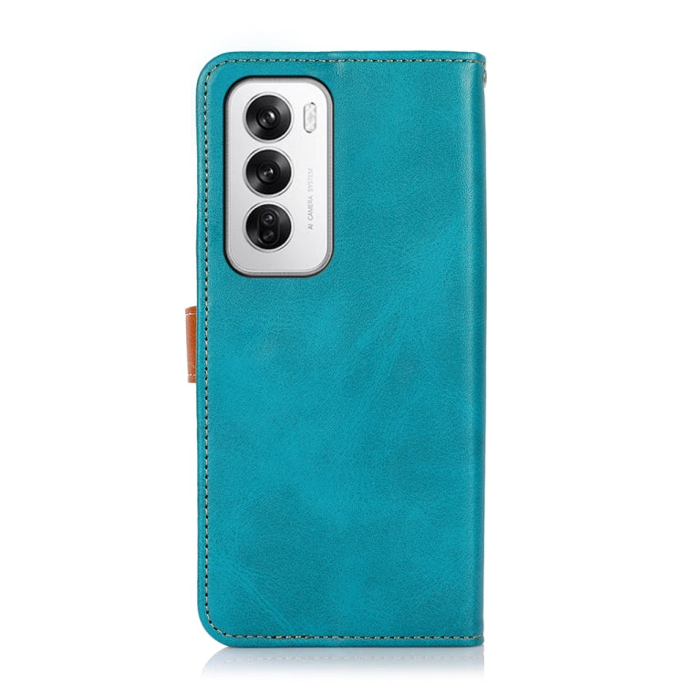 For OPPO Reno12 5G Global KHAZNEH Dual-color Cowhide Texture Flip Leather Phone Case