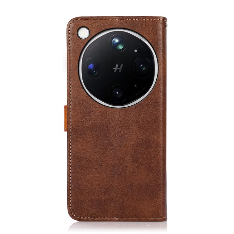 For OPPO Find X9 Ultra 5G KHAZNEH Dual-color Cowhide Texture Flip Leather Phone Case