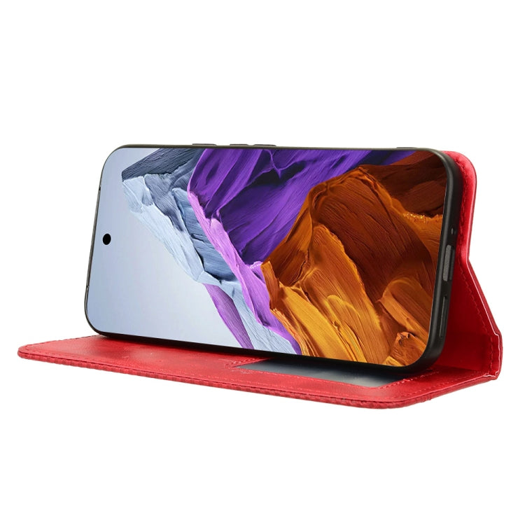 For Google Pixel 9 Magnetic Buckle Retro Texture Leather Phone Case