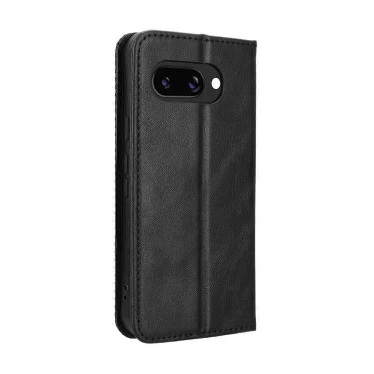 For Google Pixel 9a Magnetic Buckle Retro Texture Leather Phone Case