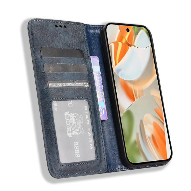 For Google Pixel 10 Pro / 10 Magnetic Buckle Retro Texture Leather Phone Case
