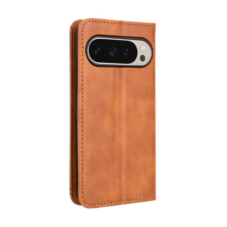 For Google Pixel 10 Pro / 10 Magnetic Buckle Retro Texture Leather Phone Case