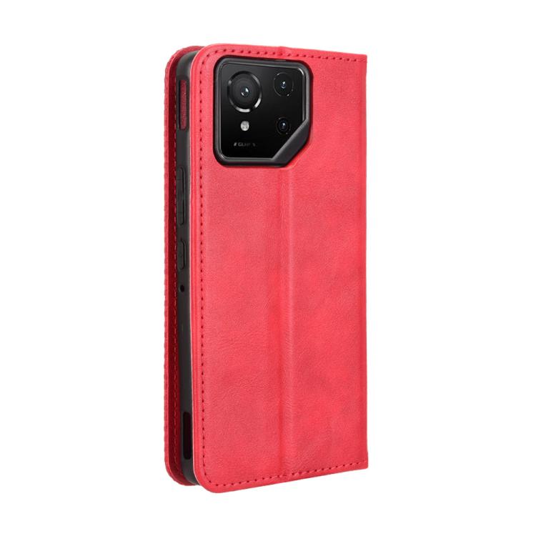 For ASUS ROG Phone 9 / 9 Pro Magnetic Buckle Retro Texture Leather Phone Case