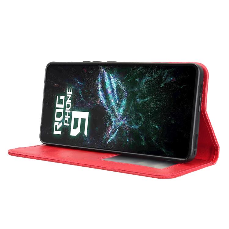 For ASUS ROG Phone 9 / 9 Pro Magnetic Buckle Retro Texture Leather Phone Case