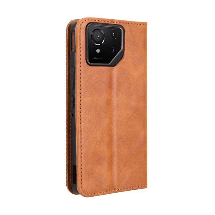 For ASUS ROG Phone 9 / 9 Pro Magnetic Buckle Retro Texture Leather Phone Case