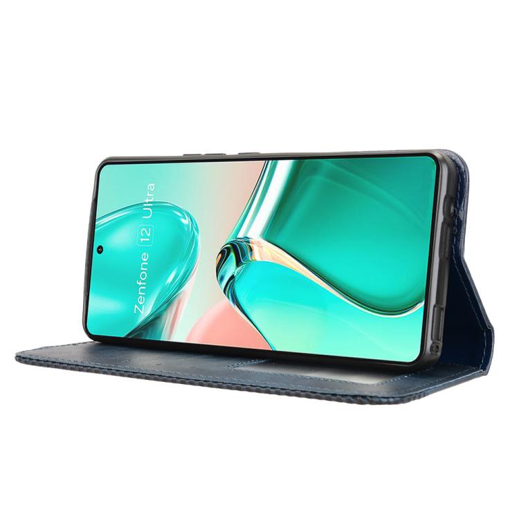 For ASUS Zenfone 12 Ultra Magnetic Buckle Retro Texture Leather Phone Case