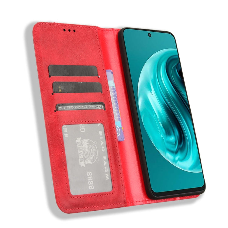 For Huawei nova 12i 4G / Enjoy 70 Pro 4G Magnetic Buckle Retro Texture Leather Phone Case