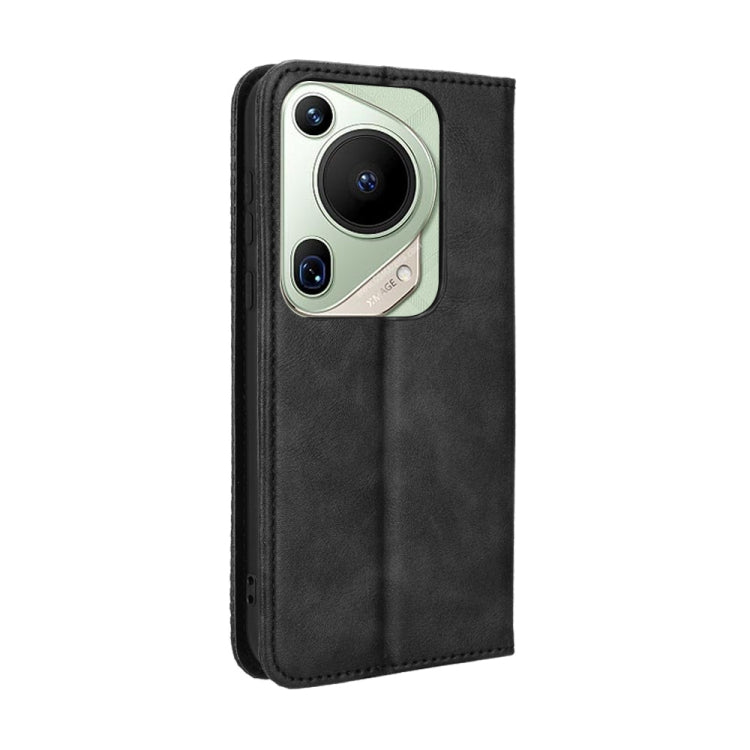 For Huawei Pura 70 Ultra Magnetic Buckle Retro Texture Leather Phone Case
