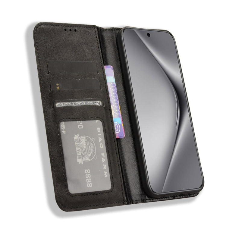 For Huawei Pura 70 Magnetic Buckle Retro Texture Leather Phone Case