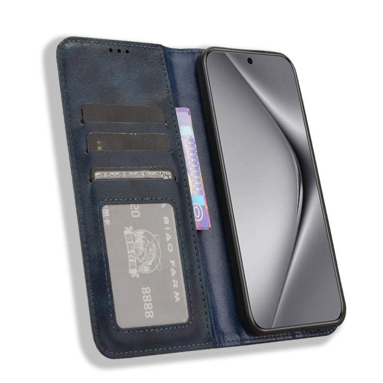 For Huawei Pura 70 Magnetic Buckle Retro Texture Leather Phone Case