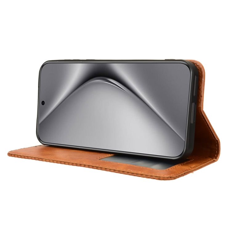 For Huawei Pura 70 Magnetic Buckle Retro Texture Leather Phone Case