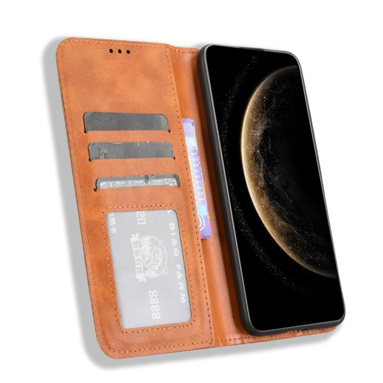 For Huawei Mate 70 Magnetic Buckle Retro Texture Leather Phone Case