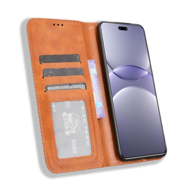 For Huawei nova 13 Pro 5G Magnetic Buckle Retro Texture Leather Phone Case